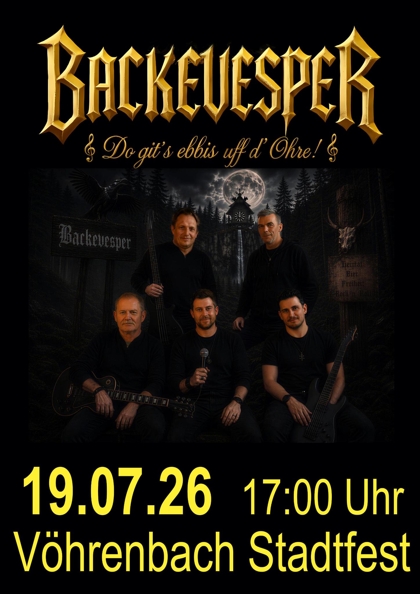 Stadtfest Vöhrenbach 2026 BACKEVESPER